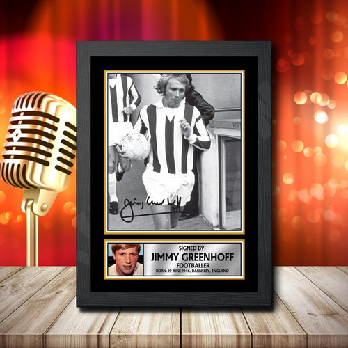 Jimmy Greenhoff 2 printed autograph poster print