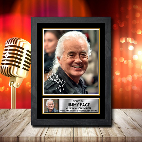 Jimmy Page 2 printed autograph poster print