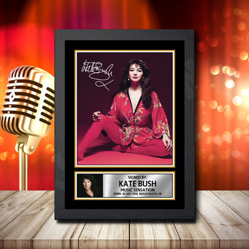 Kate Bush The Whole Story printed autograph poster print