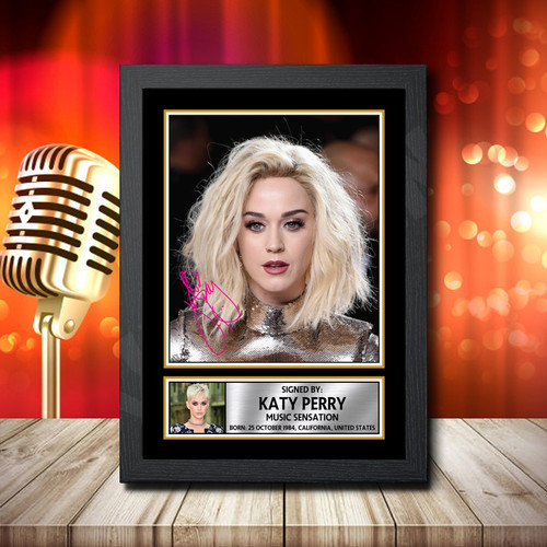 Katy Perry 2 printed autograph poster print