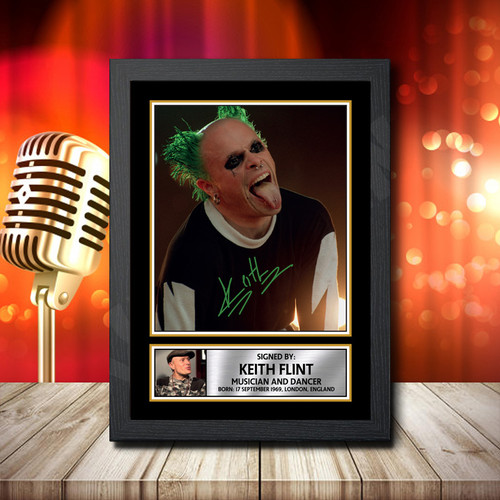 Keith Flint 2 printed autograph poster print