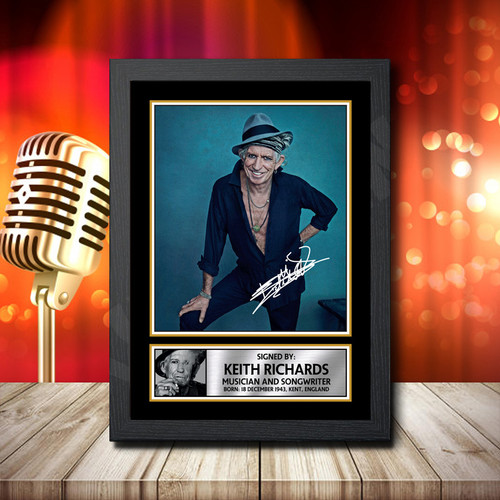Keith Richards 1 printed autograph poster print