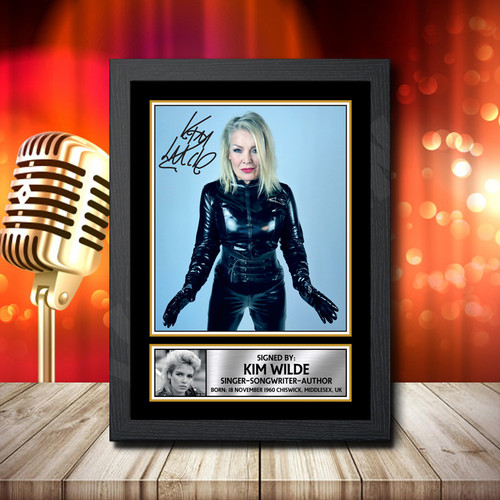 Kim Wilde 2 printed autograph poster print