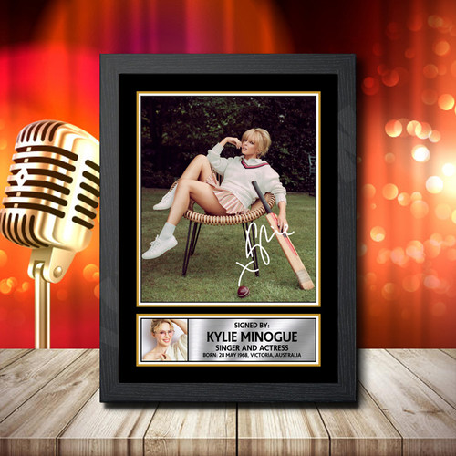 Kylie Minogue 2 printed autograph poster print