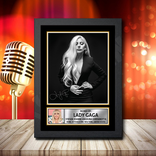 Lady Gaga 2 printed autograph poster print