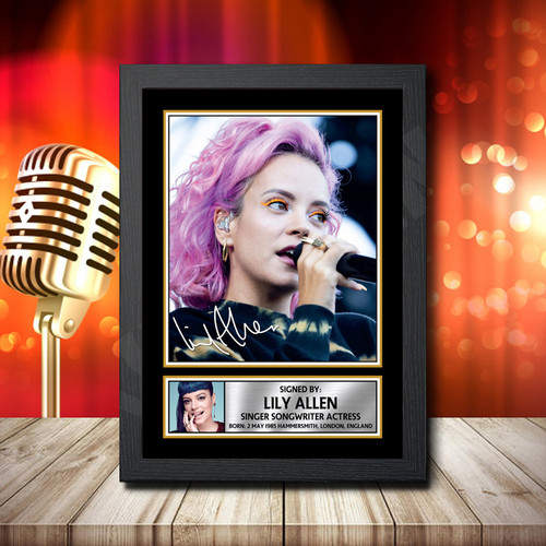 Lily Allen 2 printed autograph poster print