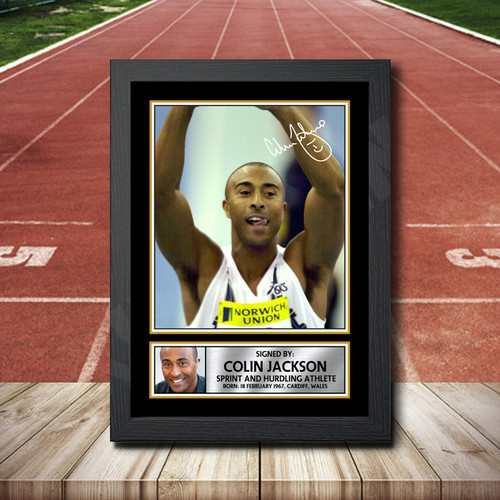 Colin Jackson printed autograph poster print