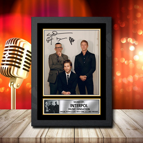 Interpol 2 printed autograph poster print