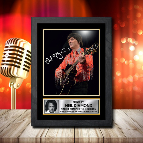 Neil Diamond 1 printed autograph poster print