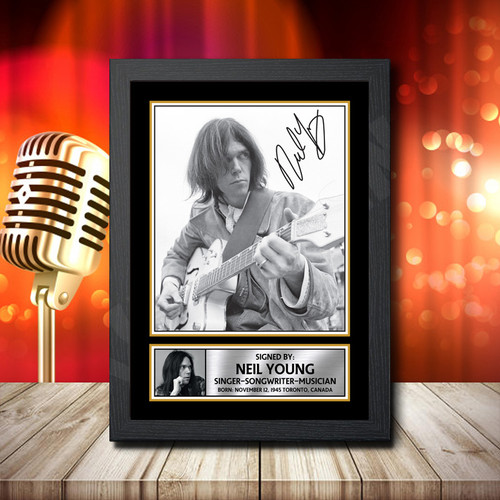 Neil Young 1 printed autograph poster print