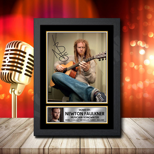 Newton Faulkner 2 printed autograph poster print