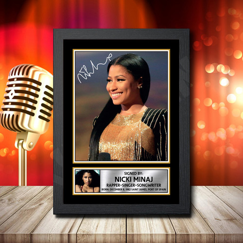 Nicki Minaj 1 printed autograph poster print