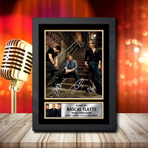 Rascal Flatts 2 printed autograph poster print
