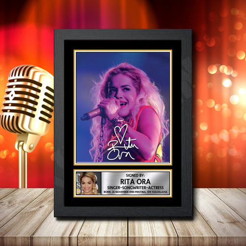 Rita Ora 1 printed autograph poster print