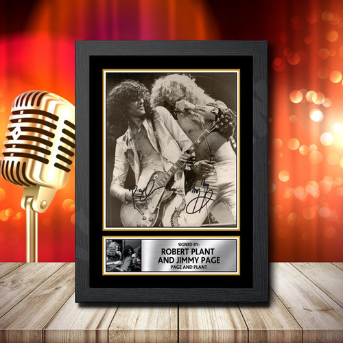 Robert Plant Jimmy Page 1 printed autograph poster print