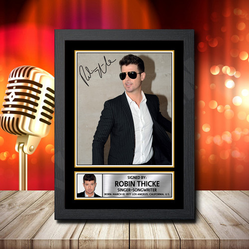 Robin Thicke 1 printed autograph poster print