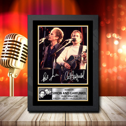 Simon And Garfunkel 2 printed autograph poster print