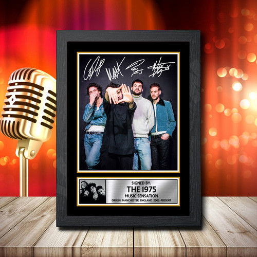 The 1975 2 printed autograph poster print