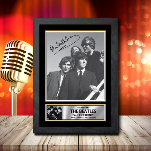 The Beatles Paul Mccartney 2 printed autograph poster print
