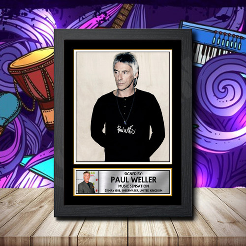 Paul Weller 1 printed autograph poster print