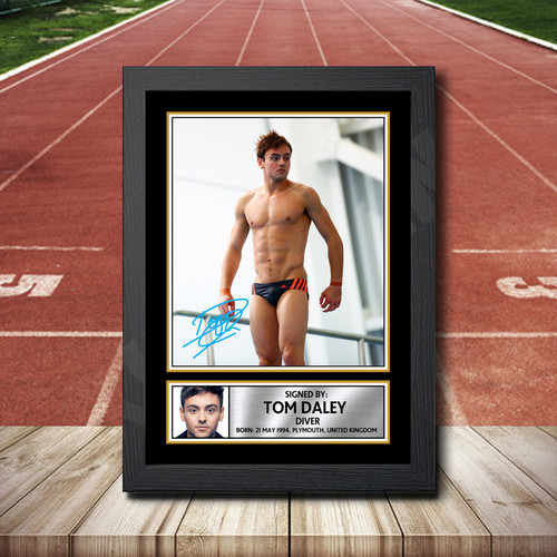 Tom Daley printed autograph poster print