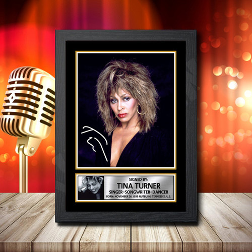 Tina Turner 2 printed autograph poster print