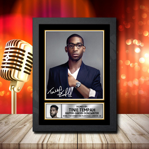 Tinie Tempah 1 printed autograph poster print
