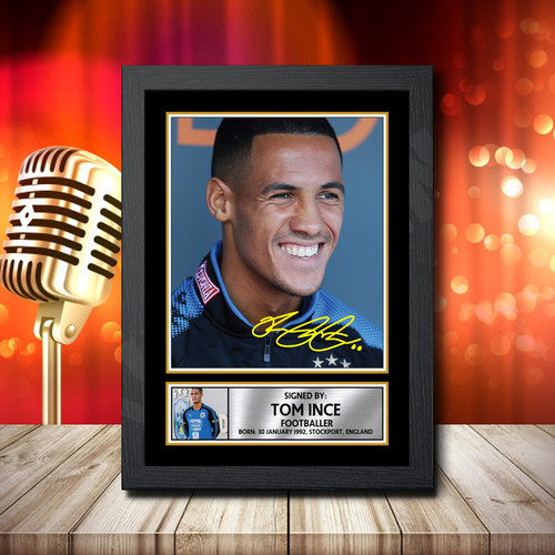 Tom Thomas Ince Huddersfield 2 printed autograph poster print