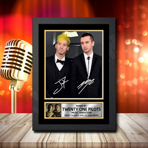 Twenty One Pilots 1 printed autograph poster print