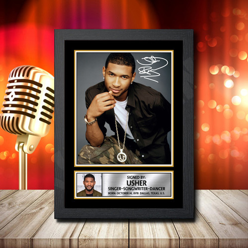 Usher 1 printed autograph poster print