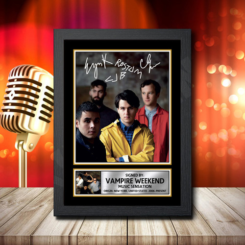 Vampire Weekend 1 printed autograph poster print