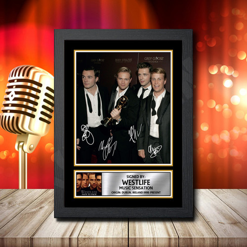 Westlife 1 printed autograph poster print