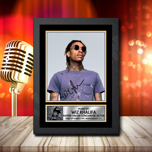 Wiz Khalifa 1 printed autograph poster print