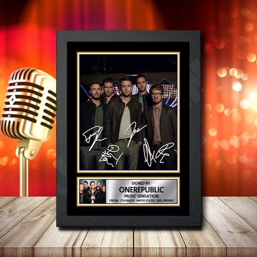 Onerepublic 1 printed autograph poster print