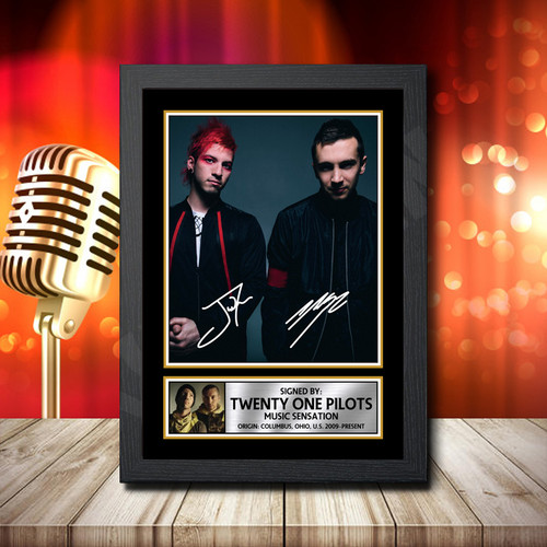 Twenty One Pilots 2 printed autograph poster print