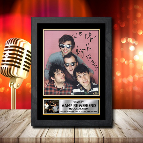Vampire Weekend 2 printed autograph poster print