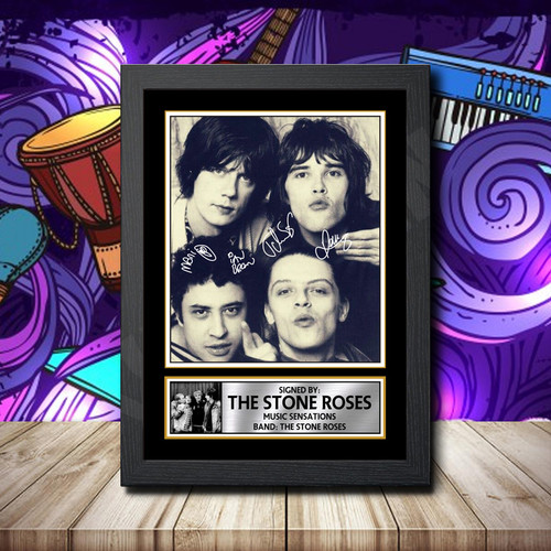 The Stone Roses 1 printed autograph poster print