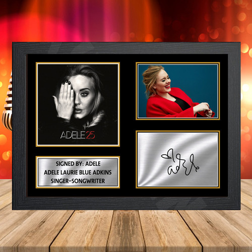 Adele 2 printed autograph poster print