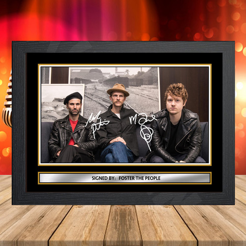 Foster The People 3 printed autograph poster print