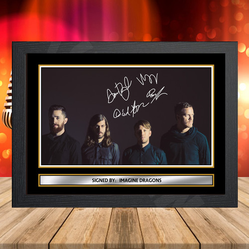 Imagine Dragons 3 printed autograph poster print