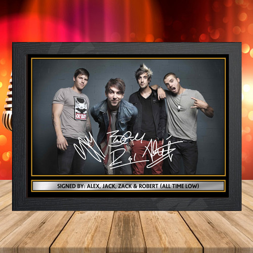 All Time Low printed autograph poster print