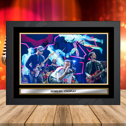 Coldplay 3 printed autograph poster print