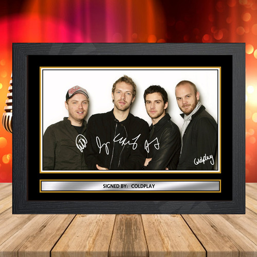 Coldplay 2 printed autograph poster print