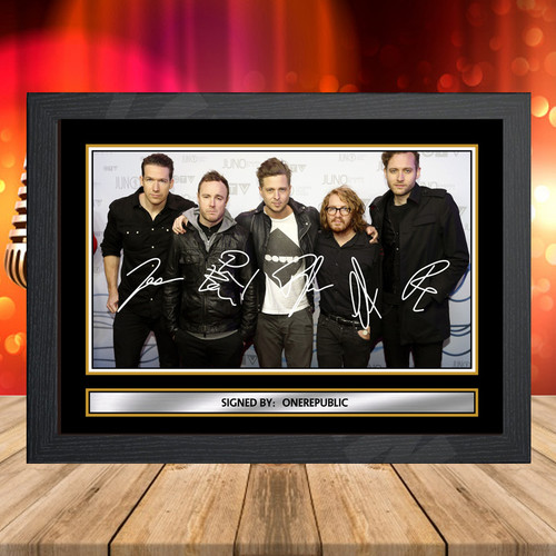Onerepublic 4 printed autograph poster print
