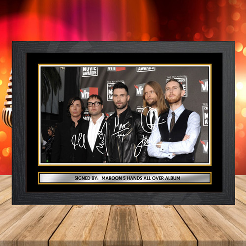 Maroon 5 Hands All Over Album 1 printed autograph poster print