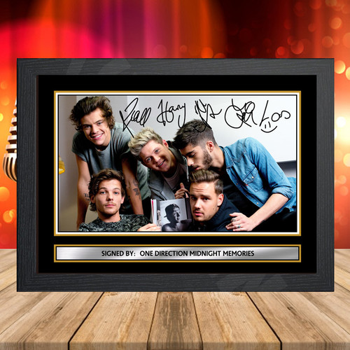 One Direction Midnight Memories 2 printed autograph poster print