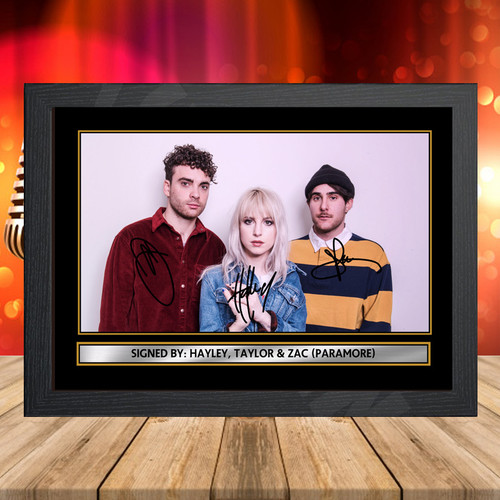 Paramore printed autograph poster print