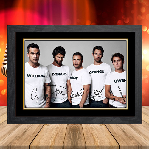 Take That With Robbie 2 printed autograph poster print