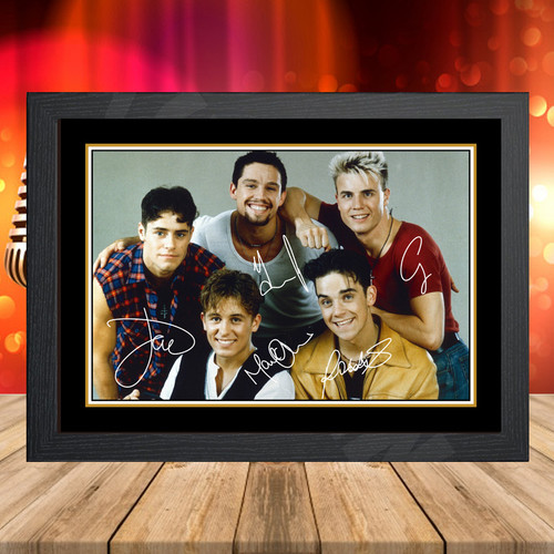 Take That With Robbie 3 printed autograph poster print