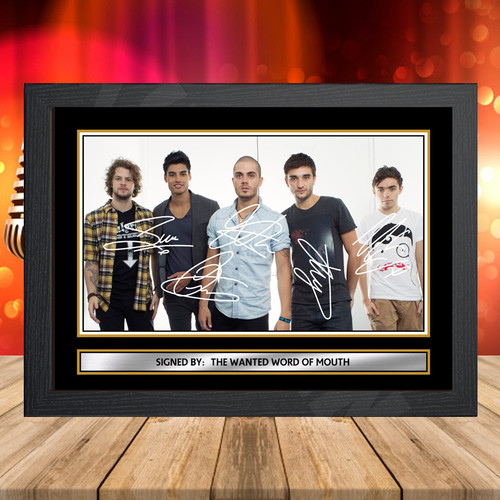 The Wanted Word Of Mouth 1 printed autograph poster print